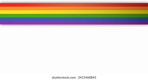 Resumen de color rojo geométrico, naranja, amarillo, verde, azul y púrpura lgbtq color de fondo aislado. Fondo de color del Mes de Historial de Orgullo Lgbt con espacio de copia para texto. Ilustración vectorial.