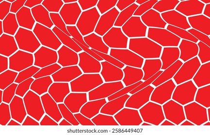 abstract geometric red polygon wave pattern.