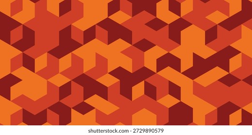 Abstract geometric red polygonal background featuring sharp triangular shapes and varying shades of red, orange, and crimson creating a vibrant, angular texture.
