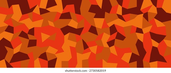 Abstract geometric red polygonal background featuring sharp triangular shapes and varying shades of red, orange, and crimson creating a vibrant, angular texture.