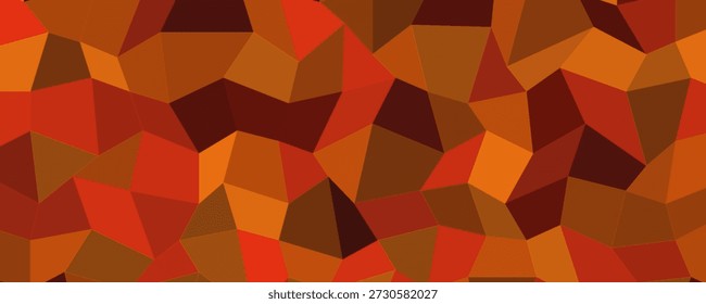 Abstract geometric red polygonal background featuring sharp triangular shapes and varying shades of red, orange, and crimson creating a vibrant, angular texture.