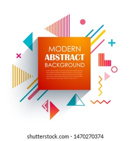 Abstract geometric red square pattern design and background. Use for modern design, cover, template, decorated, brochure, flyer.