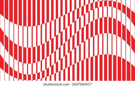abstract geometric red thin to thick wavy line pattern can be used background, banner, poster.