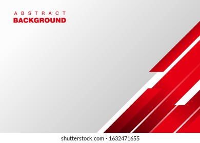 Abstract Geometric Red and White Background Design Template Vector