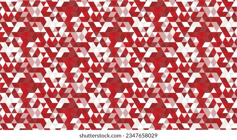 Abstrakter, geometrischer, roter und weißer Hintergrund, indonesische Flagge, indonesischer Unabhängigkeitstag
