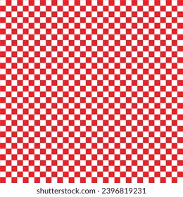 abstract geometric red white check pattern can be used background.