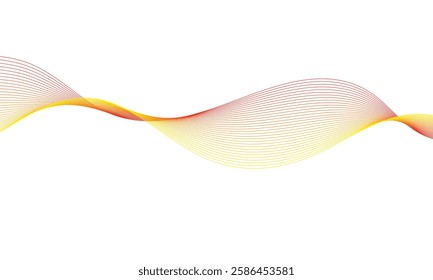 abstract geometric red yellow blend wavy lines.