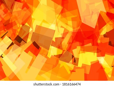 Abstract geometric red and yellow chaotic background, Vector graphic pattern