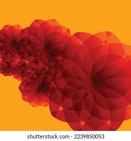 Abstract geometric red and yellow color background. Vector illustration