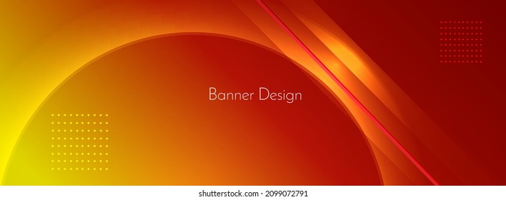 Resumen diseño geométrico rojo y amarillo de patrón dinámico de duotono 