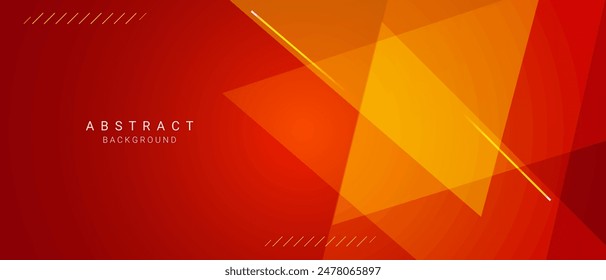 Abstract geometric red and yellow triangle concept background vector design