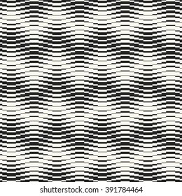 Abstract geometric refracted zigzag motif. Seamless pattern.