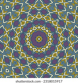 Resumen de diseño de vector de ornamento repetido geométrico. Motivo de la manta plana. Fondo de mosaico estilizado. Motivo popular de Portugal. Muestra de baldosas planas.