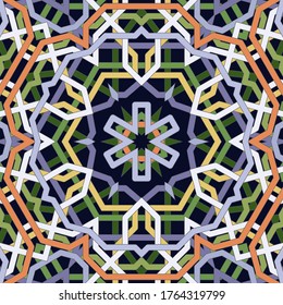 Resumen de patrones geométricos repitiendo sin fisuras y coloridos para el diseño, el textil y los fondos