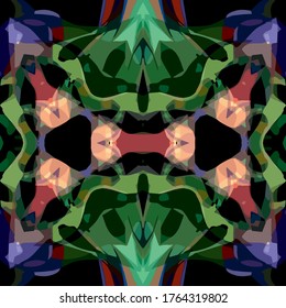 Abstract geometric repeating seamless colorful pattern for design, textile and backgrounds