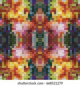 Abstract geometric repeating seamless colorful pattern for design, textile and backgrounds