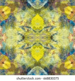 Abstract geometric repeating seamless colorful pattern for design, textile and backgrounds