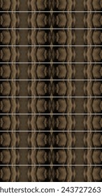 Abstract geometric repeating vertical.  Brown carpet motif