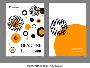 Abstract geometric report, booklet, brochure or presentation cover page template. Vector illustration