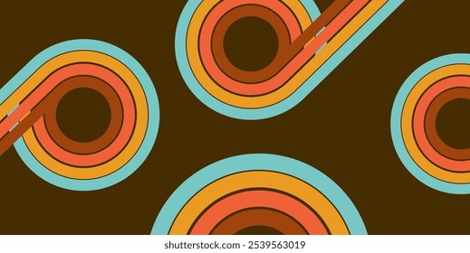 Abstract  geometric retro background with diagonal lines and shapes. Vector illustration