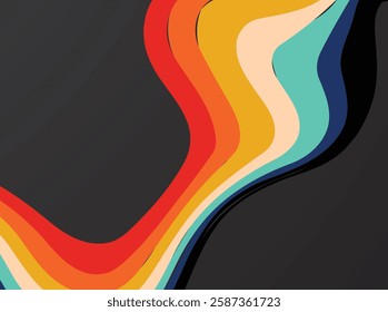 Abstract geometric retro background with diagonal lines and shapes. Vector illustration