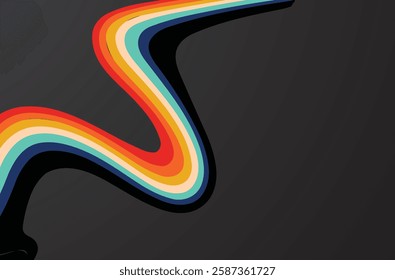 Abstract geometric retro background with diagonal lines and shapes. Vector illustration