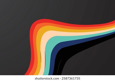 Abstract geometric retro background with diagonal lines and shapes. Vector illustration