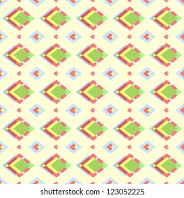 Abstract geometric retro background with diamond-shaped shape. Vector illustration for your design. Repeating pattern is easily creating large fills.