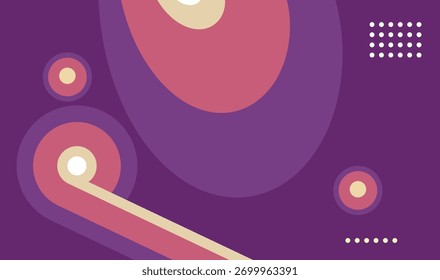 Abstract geometric retro background with round and lines design elements. retro design perfect for banner and poster design