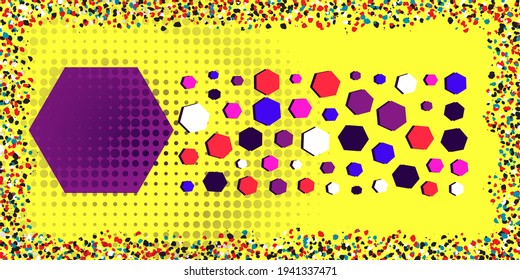 Abstract geometric retro background.vectors pop art patterns and illustrations.Design with place for your content, print, publishing