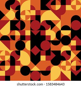 Abstract geometric retro design. Vector seamless pattern.