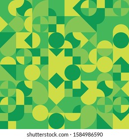 Abstract geometric retro design. Vector seamless pattern.