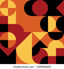 Abstract geometric retro design. Vector seamless pattern.