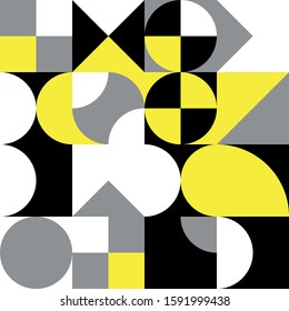 Abstract geometric retro design. Vector seamless pattern.