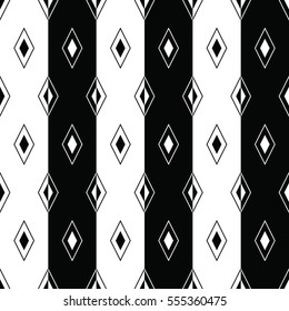 Abstract geometric retro diamond seamless pattern.