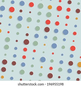 abstract geometric retro polka dot background - vector illustration