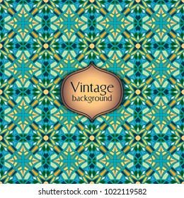 Abstract geometric retro seamless pattern. Vector background