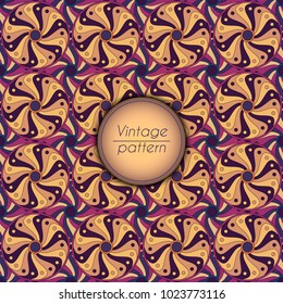 Abstract geometric retro seamless pattern. Vector background