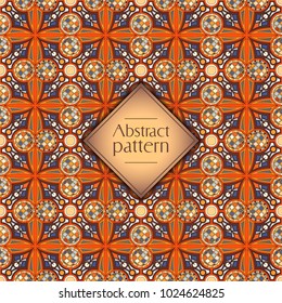 Abstract geometric retro seamless pattern. Vector background