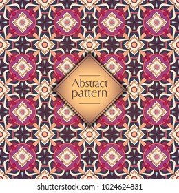 Abstract geometric retro seamless pattern. Vector background
