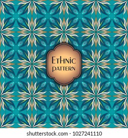 Abstract geometric retro seamless pattern. Vector background