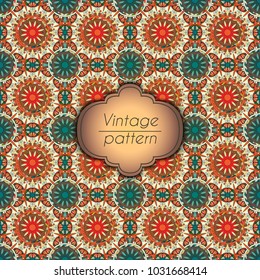 Abstract geometric retro seamless pattern. Vector background