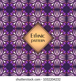 Abstract geometric retro seamless pattern. Vector background