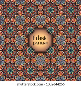 Abstract geometric retro seamless pattern. Vector background