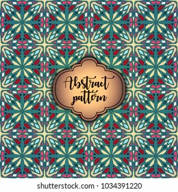 Abstract geometric retro seamless pattern. Vector background