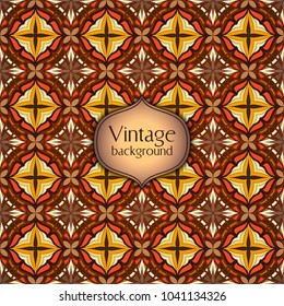 Abstract geometric retro seamless pattern. Vector background