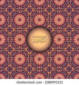 Abstract geometric retro seamless pattern. Vector background