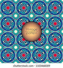 Abstract geometric retro seamless pattern. Vector background