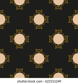 Abstract geometric retro seamless pattern vector illustration. Decorative antique vintage pattern background simple print style. Modern border fashion artistic cover wallpaper art.