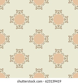 Abstract geometric retro seamless pattern vector illustration. Decorative antique vintage pattern background simple print style. Modern border fashion artistic cover wallpaper art.